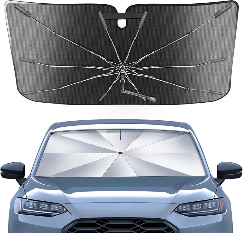 Epltion [Upgrade] Portable for Honda HR-V HRV 2016-2022 Windshield Sunshade Umbrella[Military-Grade Sturdy] with Carry Bag, 2 in1 Ice Crystal Durable Compact Shade Umbrella UPF50 Protection Outdoor Camping - Image 1